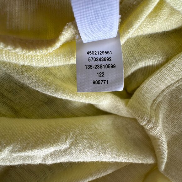Soma T-Shirt Long Sleeve Top Chardonnay Yellow Cotton Slub Shirttail Tee Small - Picture 6 of 6